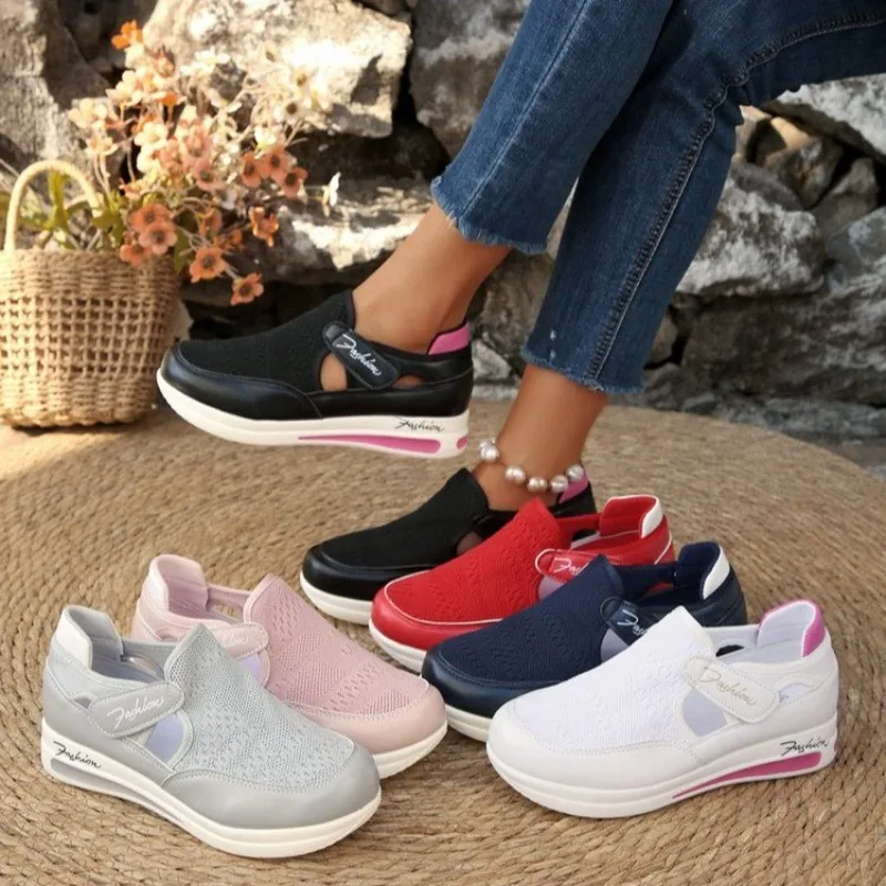 Sneakers da Donna con Plateau, - Velcro Hook Loop recensione e prezzo