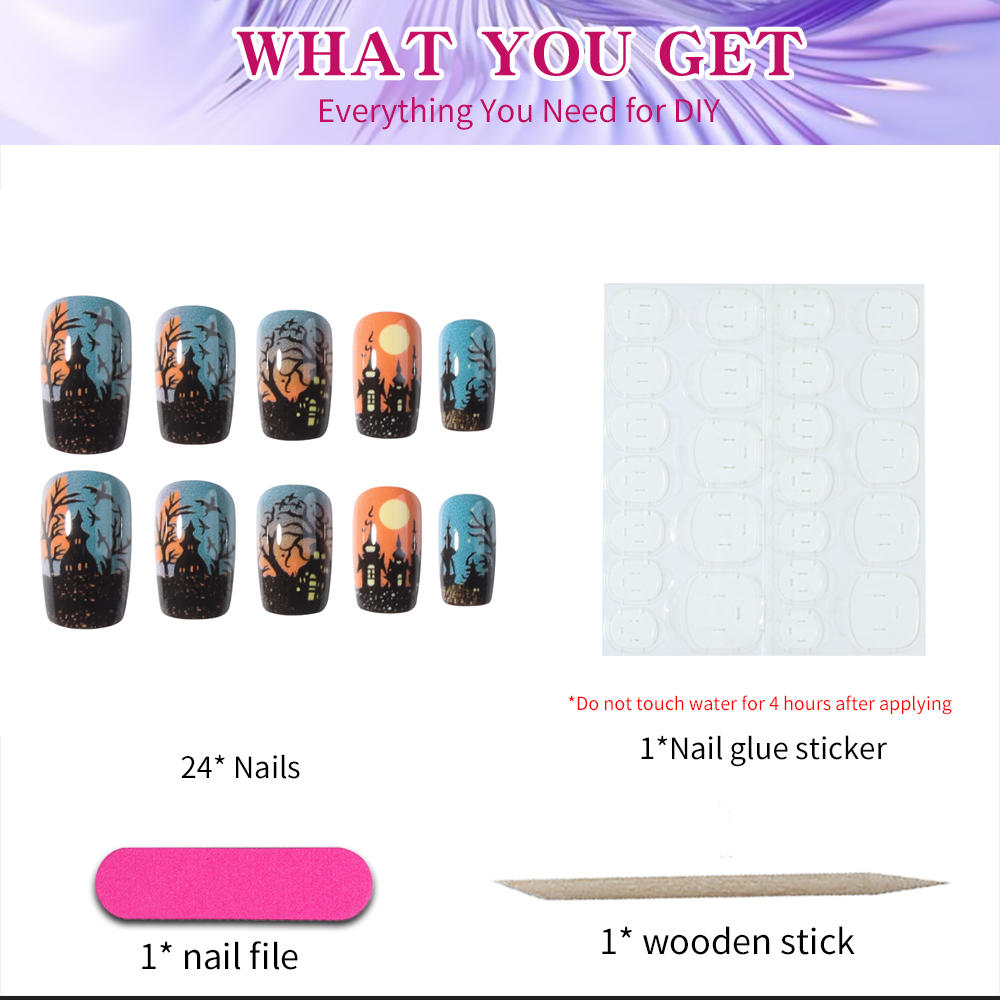 24 Pezzi, Unghie Finte Corte Q - Cosplay Bat Prop recensione e prezzo