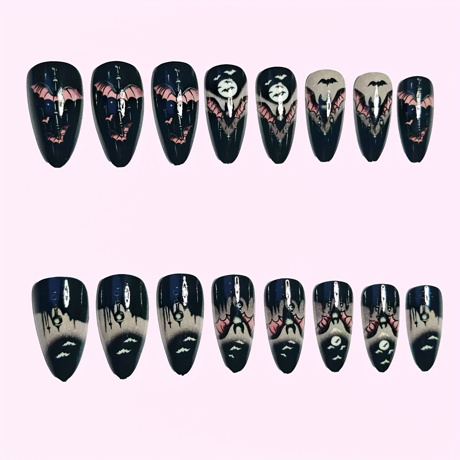 24 Pezzi Unghie Finte di Hallo - Cosplay Bat Prop recensione e prezzo